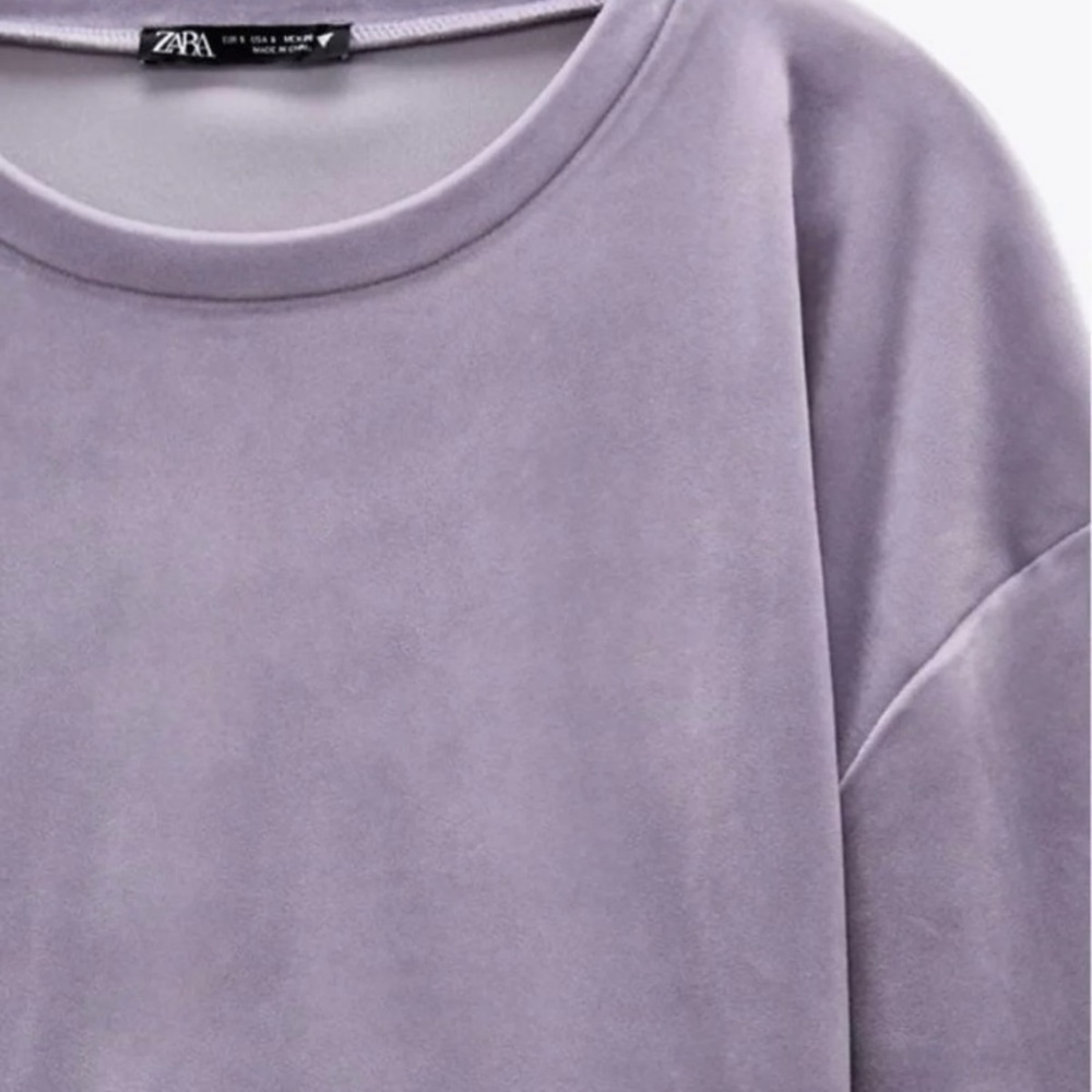 Zara  velvet sweatshirt - Picture 9 of 10